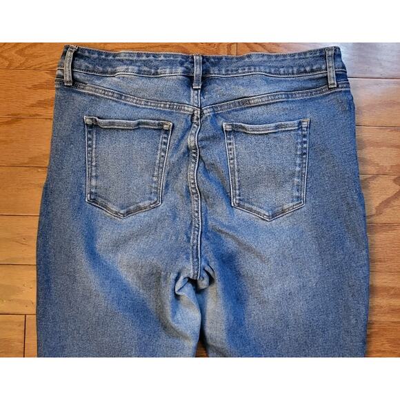 NINE WEST Sz 16 Women's High Rise Perfect Skinny Jeans Stonewashed Distressed - Picture 6 of 13